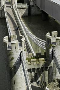 Conwy Suspension Bridge Ariel photograph